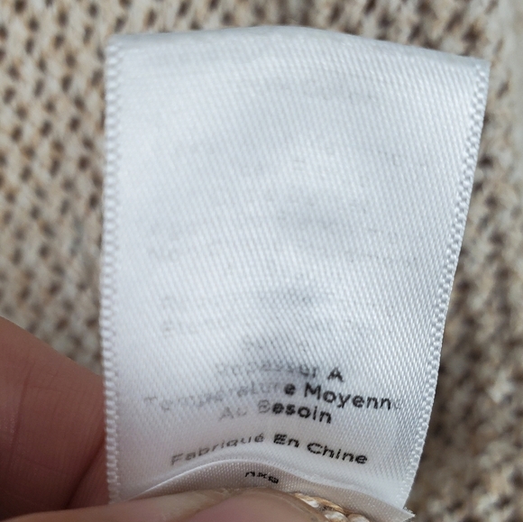 Talbots Beige Knit Sweater. Cotton Mesh Like Tunic. SM. A006 - Picture 6 of 8